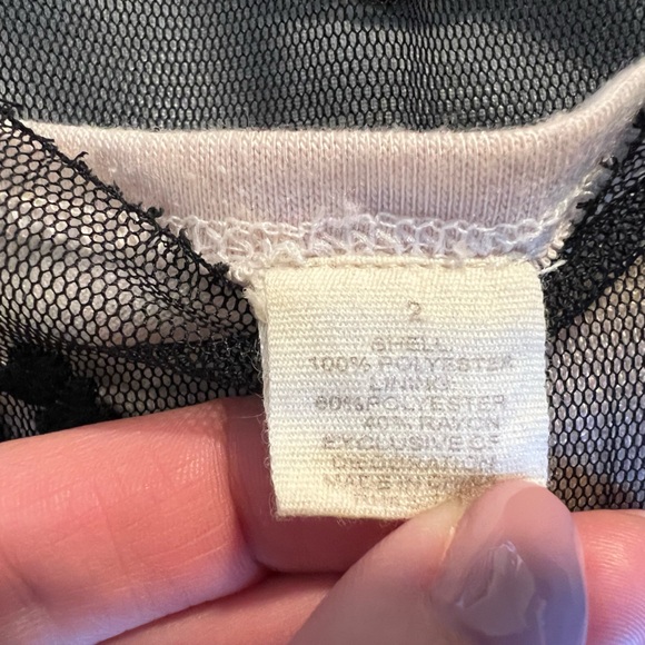 Anthropologie Lithe Shear Lace Ruffle Sleeve Sz 2 - Picture 4 of 4